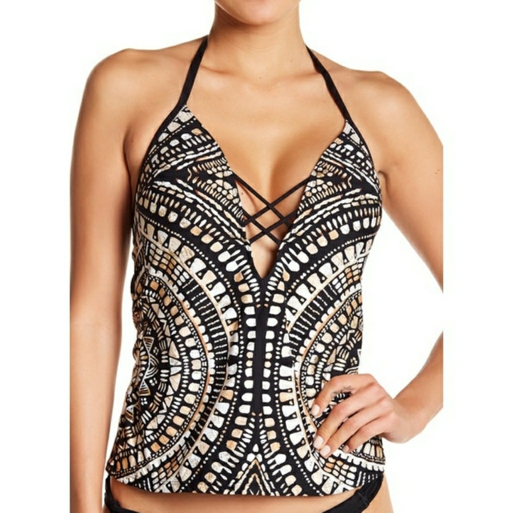 Kenneth Cole Push Up Tankini Top Tummy Toner